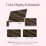  Chocolate Brown (4A) Wide Tape-Ins 50-100g-100% Remy Human Hair extensions and accessories.