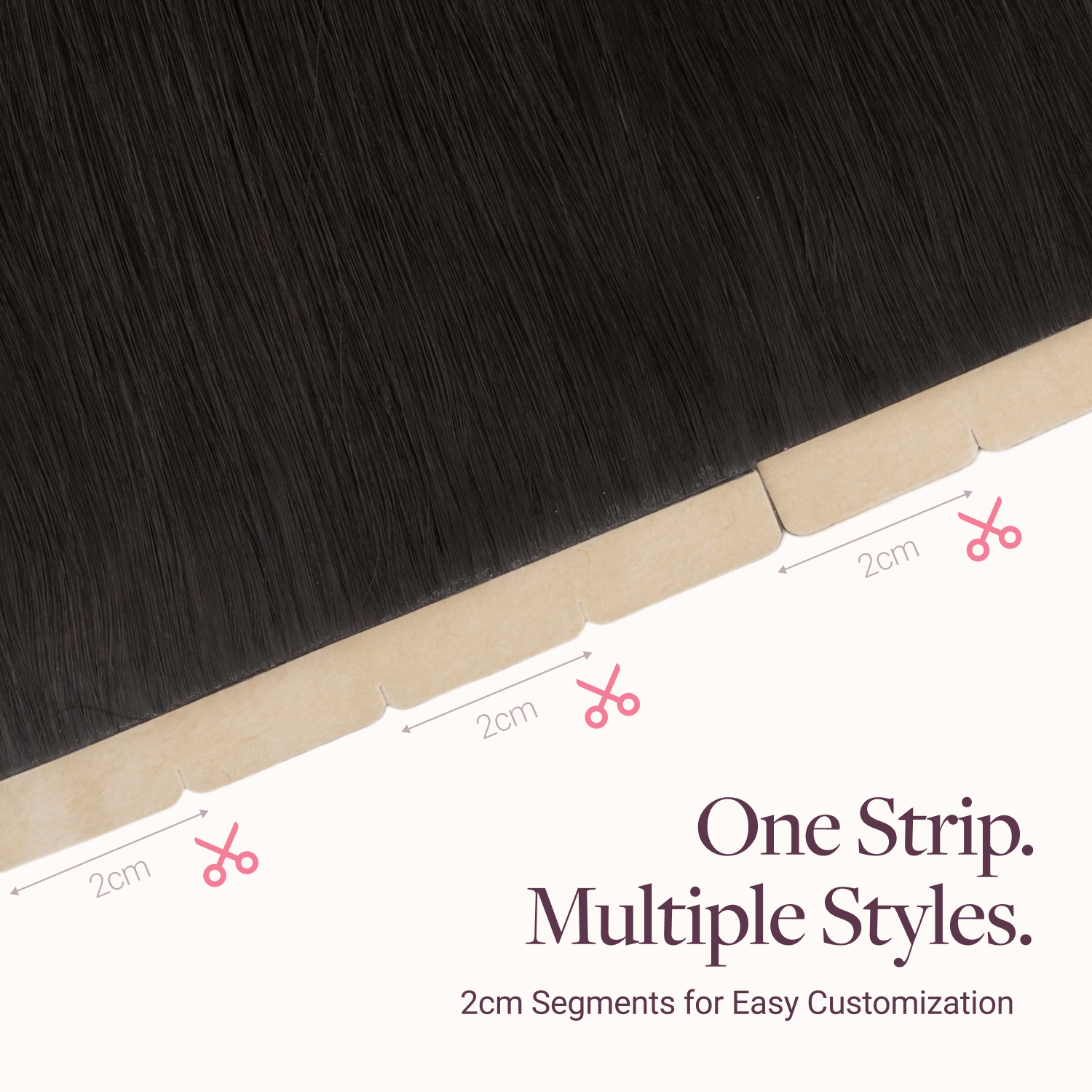  Natural Black (1B) Wide Tape-Ins 50-100g-100% Remy Human Hair extensions and accessories.