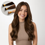  Golden Blonde Highlights (8B/60B) Flat Tip Hair Extensions 50-60g_100% Remy Human Hair extensions and accessories.