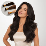  Light Brown (2A) Flat Tip Hair Extensions 50-60g_100% Remy Human Hair extensions and accessories.