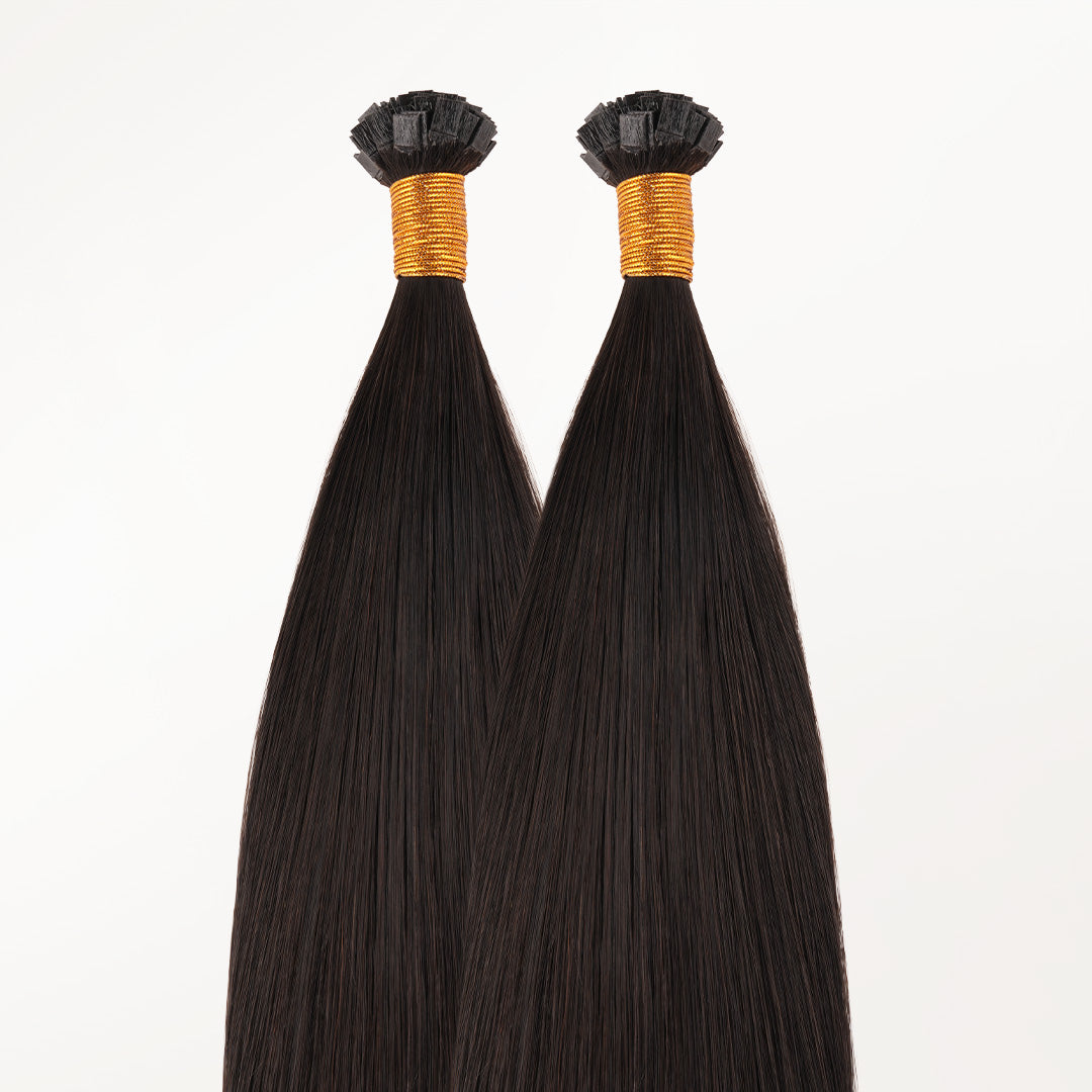  Light Brown (2A) Flat Tip Hair Extensions 50-60g_100% Remy Human Hair extensions and accessories.