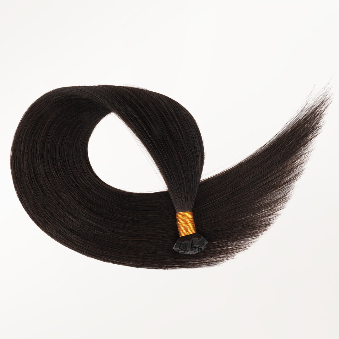 Light Brown (2A) Flat Tip Hair Extensions 50-60g_100% Remy Human Hair extensions and accessories.