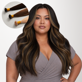  Bleach Blonde Balayage (3/8/613) Flat Tip Hair Extensions 50-60g_100% Remy Human Hair extensions and accessories.