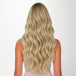  Dirty Blonde Highlights (18D/22F) Flat Tip Hair Extensions 50-60g_100% Remy Human Hair extensions and accessories.