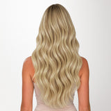  Dirty Blonde Highlights (18D/22F) Flat Tip Hair Extensions 50-60g_100% Remy Human Hair extensions and accessories.