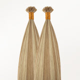  Dirty Blonde Highlights (18D/22F) Flat Tip Hair Extensions 50-60g_100% Remy Human Hair extensions and accessories.