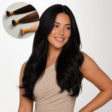 Jet Black (1) Flat Tip Hair Extensions 50-60g