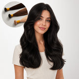 Natural Black (1B) Flat Tip Hair Extensions 50-60g