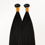 Natural Black (1B) Flat Tip Hair Extensions 50-60g