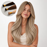  Natural Blonde Balayage (18ET90A) Flat Tip Hair Extensions 50-60g_100% Remy Human Hair extensions and accessories.