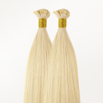  Platinum Blonde (60A) Flat Tip Hair Extensions 50-60g_100% Remy Human Hair extensions and accessories.