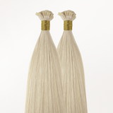  Pure Platinum Blonde (1000) Flat Tip Hair Extensions 50-60g_100% Remy Human Hair extensions and accessories.