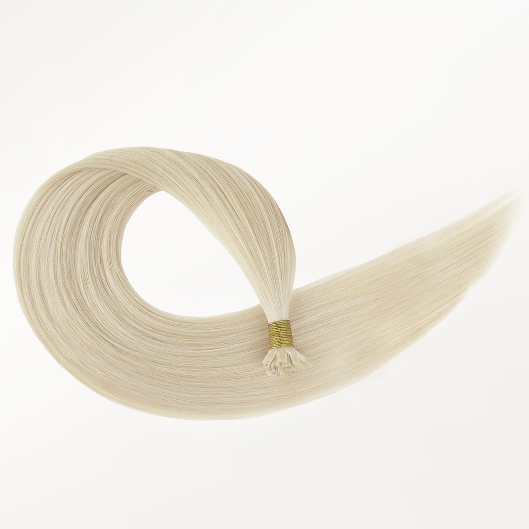  Pure Platinum Blonde (1000) Flat Tip Hair Extensions 50-60g_100% Remy Human Hair extensions and accessories.