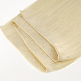 Platinum Blonde (60A) Butterfly Weft Hair Extensions (100g-160g)-100% Remy Human Hair.