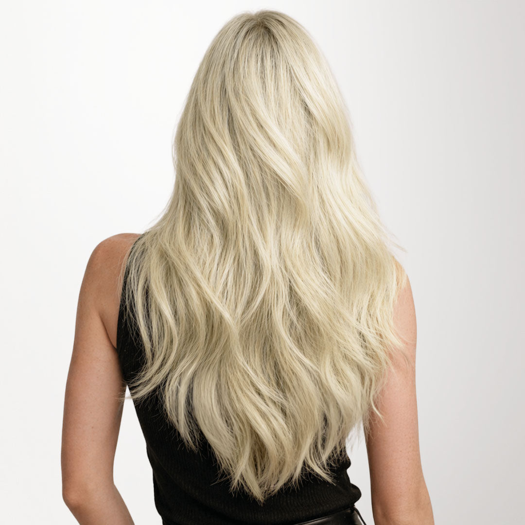 Platinum Blonde (60A) Butterfly Weft Hair Extensions (100g-160g)-100% Remy Human Hair.