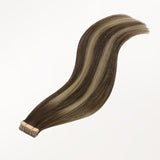  Caramel Blonde Balayage (4/27/4) Silky Straight Tape In Hair Extensions 50g_100% Remy Human Hair.