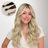 Schwarz bis hellblond – Balayage (1B/16/1B) I Tip Haarverlängerungen