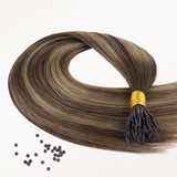 Caramel Blonde Balayage (4/27/4) SofGrip Nano Pro Tip Hair Extensions 50-100g