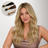 Schwarz bis hellblond – Balayage (1B/16/1B) I Tip Haarverlängerungen