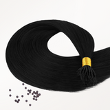 Extensiones de cabello con punta en I de color negro a rubio claro (1B/16/1B)