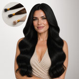 Natural Black (1B) SofGrip Nano Pro Tip Hair Extensions 50-100g
