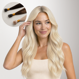 Schwarz bis hellblond – Balayage (1B/16/1B) I Tip Haarverlängerungen