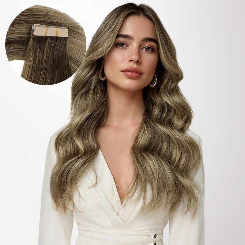 Caramel Blonde Balayage (4/27/4) Tape-Ins Set
