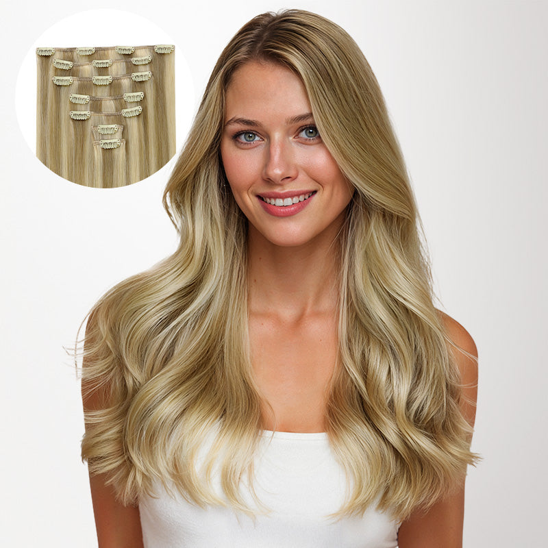 Light Blonde Highlights (16/22A) Thick Clip-Ins Set