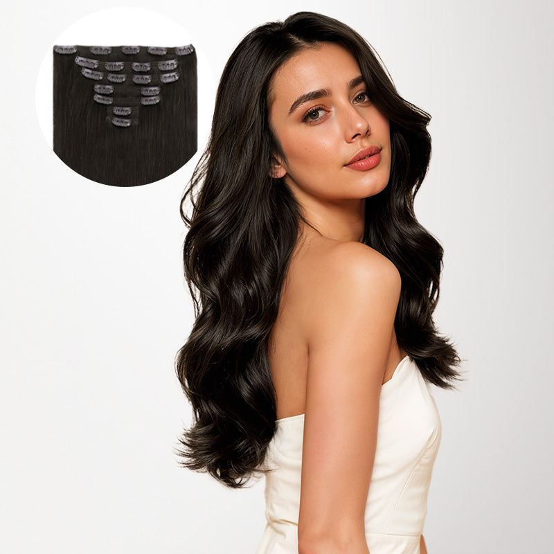 Dark Brown (2) Thick Clip-Ins Set