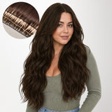Chocolate Brown (4A) Feather Weft Hair Extension (50g-120g)