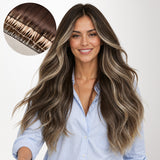 Honey Blonde Balayage (4/26/4) Feather Weft Hair Extension (50g-120g)