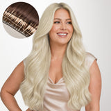 Pure Platinum Blonde (1000) Feather Weft Hair Extension (50g-120g)