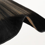 Black to Light Blonde Balayage (1B/19/1B) Thick Genius Tape Weft Hair Extensions 100-120g