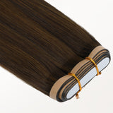 Brown Sugar Swirl Highlights (2C/4E/6C) Thick Genius Tape Weft Hair Extensions 100-120g