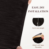 Natural Black (1B) Thick Genius Tape Weft Hair Extensions 100-120g
