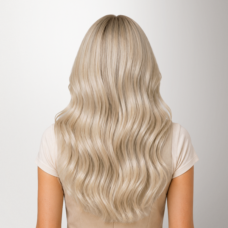  Pure Platinum Blonde (1000) Thick Genius Tape Weft Hair Extensions 100-120g_100% Remy Human Hair extensions and accessories.
