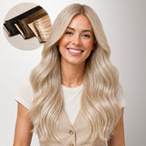 BALAYAGE RUBIO MIEL (4/26/4) Extensiones de cabello con trama cosida