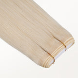  Pure Platinum Blonde (1000) Thick Genius Tape Weft Hair Extensions 100-120g_100% Remy Human Hair extensions and accessories.