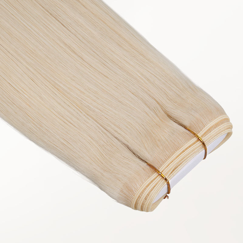  Pure Platinum Blonde (1000) Thick Genius Tape Weft Hair Extensions 100-120g_100% Remy Human Hair extensions and accessories.