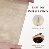  Pure Platinum Blonde (1000) Thick Genius Tape Weft Hair Extensions 100-120g_100% Remy Human Hair extensions and accessories.
