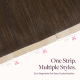 Chocolate Brown (4A) Wide Tape-Ins 50-100g-100% Remy Human Hair extensions and accessories.