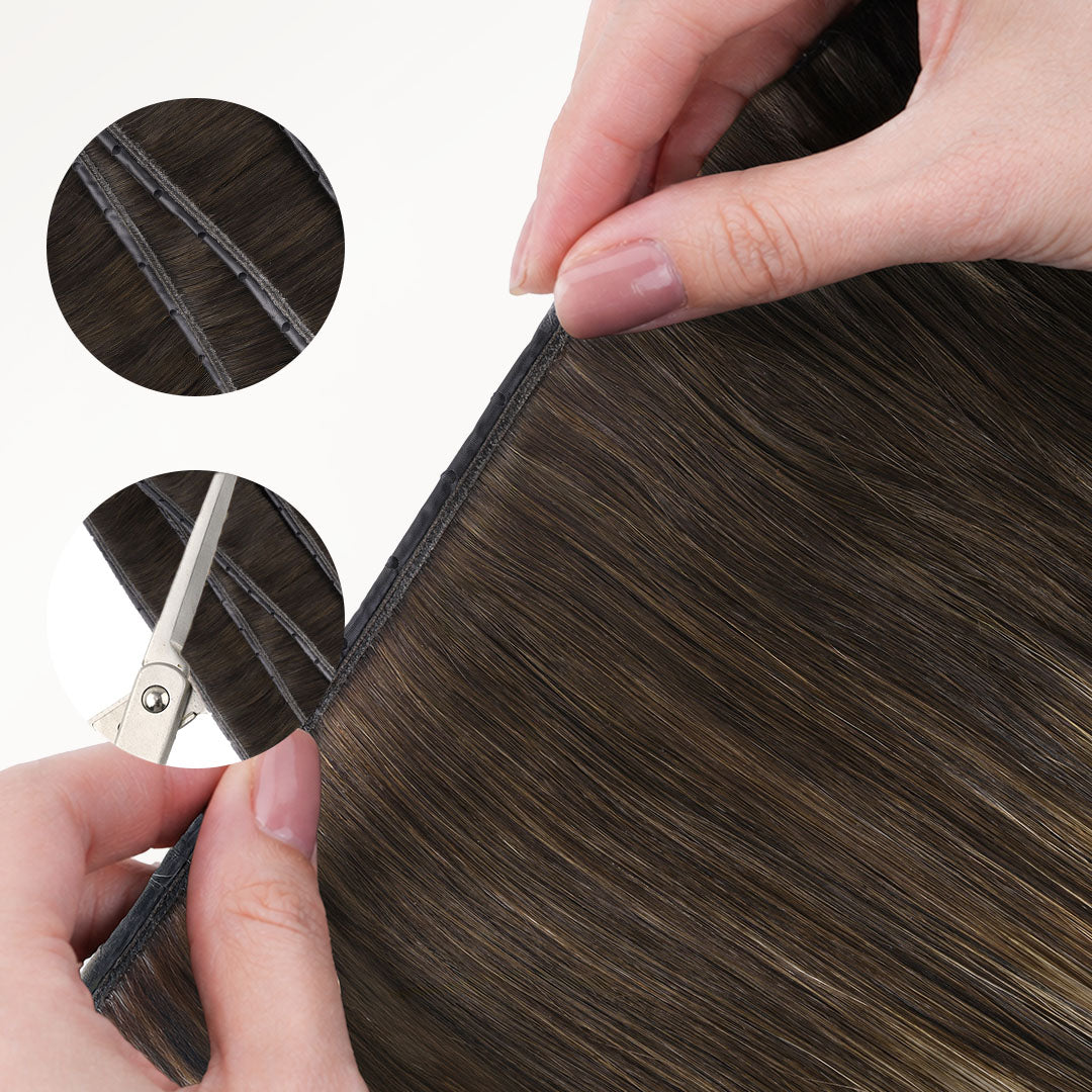 Honey Blonde Balayage (4/26/4) Butterfly Weft Hair Extensions (100g-160g)-100% Remy Human Hair.