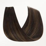 Dark Brown Balayage (2/6/2) Butterfly Weft Hair Extensions (100g-160g)-100% Remy Human Hair.