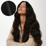 Natural Black (1B) Butterfly Weft Hair Extensions (100g-160g)-100% Remy Human Hair.