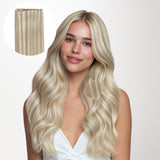 Ash Blonde Highlights (17A/60A) Butterfly Weft Hair Extensions (100g-150g)