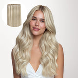 Ash Blonde Highlights (17A/60A) Butterfly Weft Hair Extensions (100g-150g)