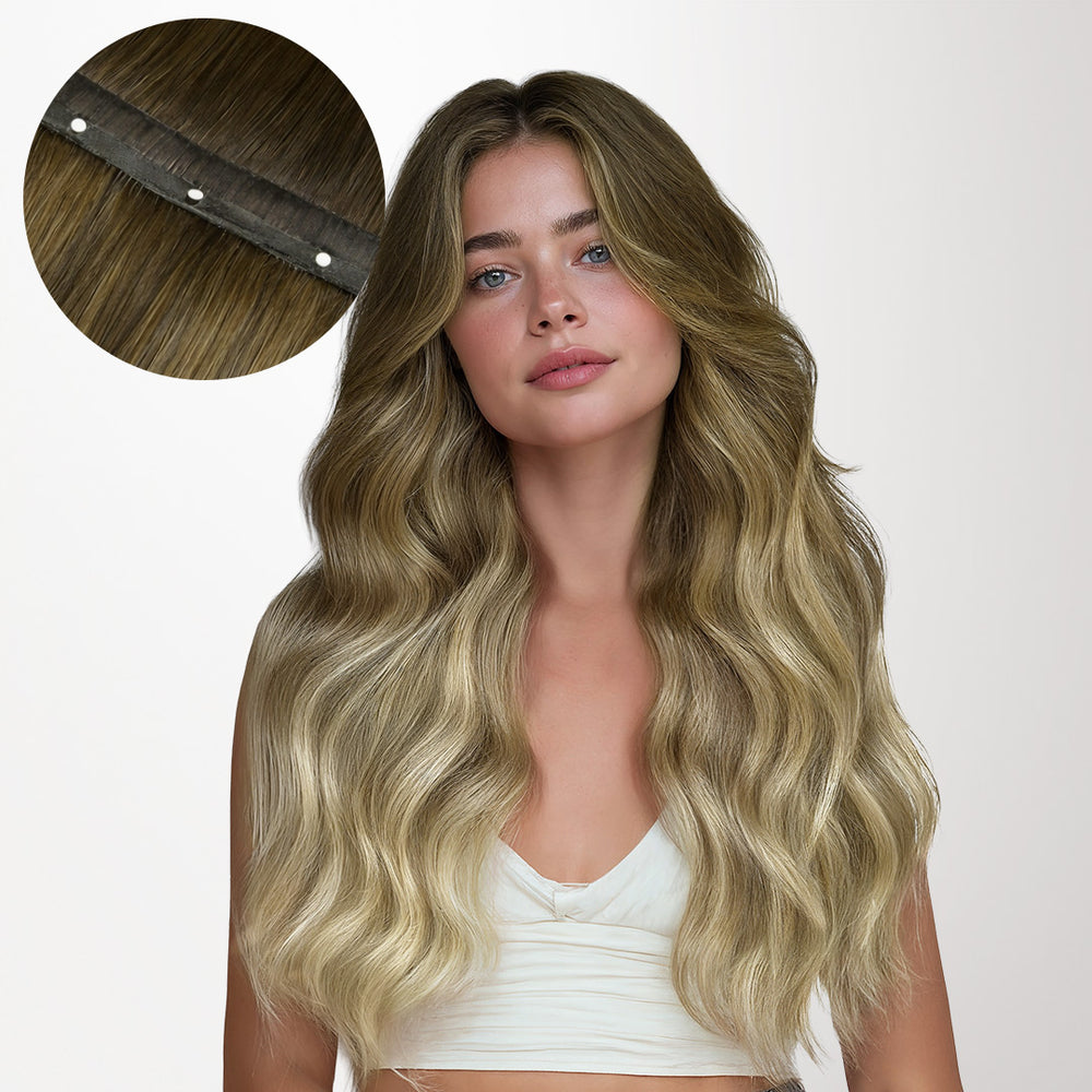 BLEACH BLONDE BALAYAGE (3/8/613) Einnähen von Haarverlängerungen