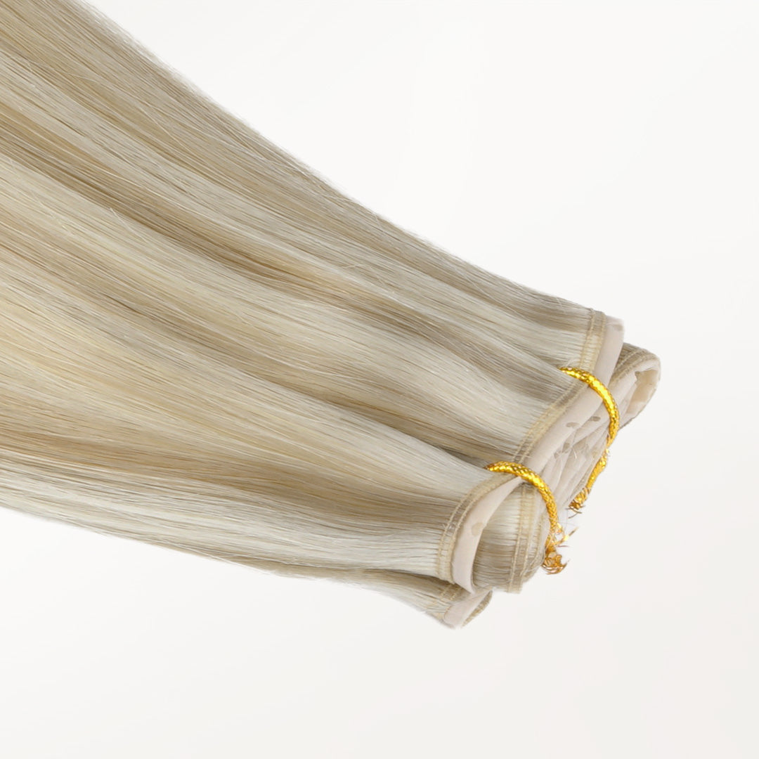  Dirty Blonde Highlights (18D/22F) Butterfly Weft Hair Extensions (100g-150g)_100% Remy Human Hair.