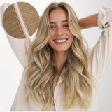  Natural Blonde Balayage (18ET90A) Butterfly Weft Hair Extensions (100g-150g)_100% Remy Human Hair.