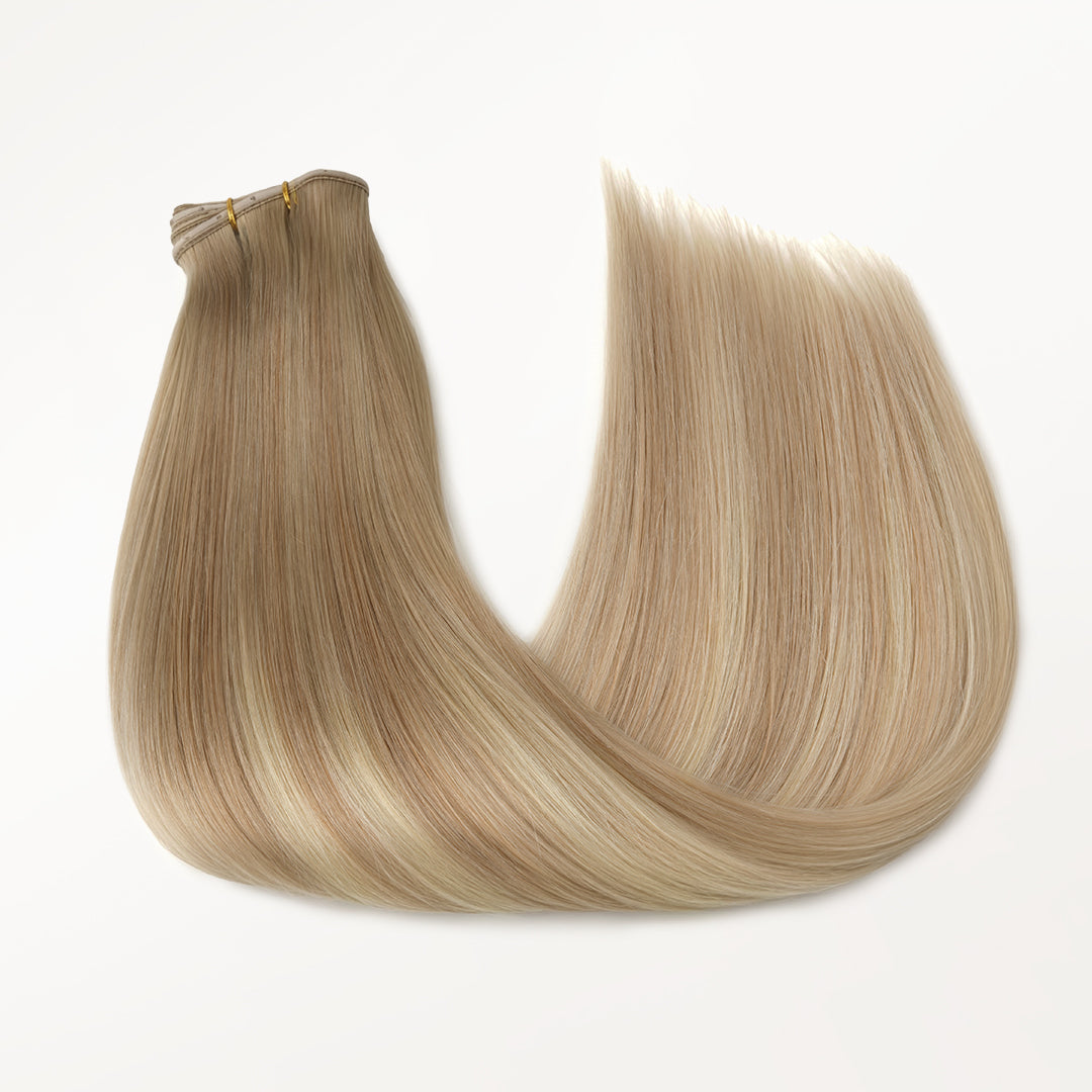  Natural Blonde Balayage (18ET90A) Butterfly Weft Hair Extensions (100g-150g)_100% Remy Human Hair.